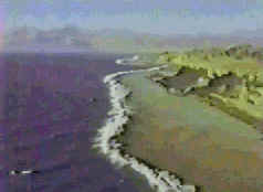 An aerial photo of the beach that the Isrealites camped on (5k)